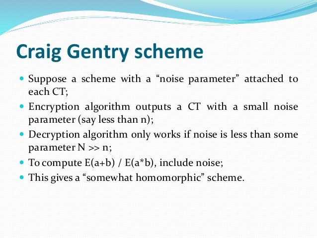 craig gentry homomorphic encryption